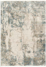 Close-up of the Funda Area Carpet, showcasing its contemporary design with charcoal, brown, gray, and seafoam hues. Design-Rectangle-537
