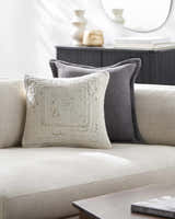 Simra White Jute Throw Pillow - Clearance