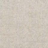 Close-up of the Blaga Area Rug in cloud gray. Hand-woven texture detail of the contemporary rug made of recycled PET yarn. Swatch