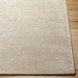 Close-up of a Pirro Premium Wool Blend Rug in ash. Hand-tufted, contemporary style with subtle texture. Front
