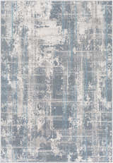 Stokenchurch Area Carpet, clearance. Contemporary style rug with blue and gray abstract pattern. Design-Rectangle-5377