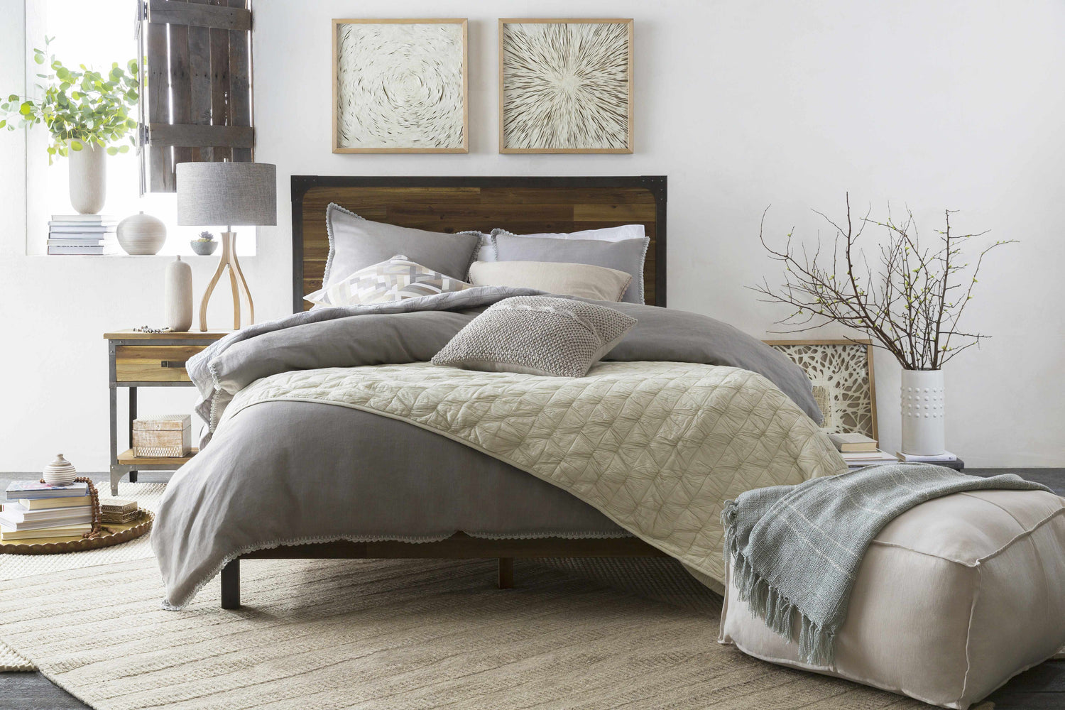 Curlew Modern Geometric Throw Pillow - Clearance