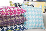 Booval Pink Houndstooth Throw Pillow - Clearance