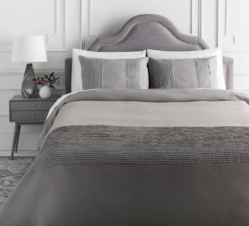 Taytay Gray Upholstered Elegance Bedding - Clearance