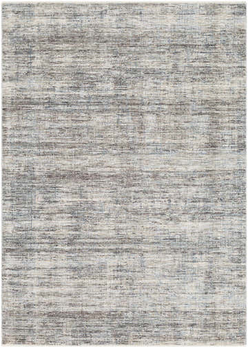 Close-up of the Thornhill Carved Statement Rug. Contemporary design with blue, charcoal, and gray tones. Machine woven polyester rug. Design-Rectangle-582