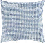 Toodyay Textured Light Blue Square Throw Pillow