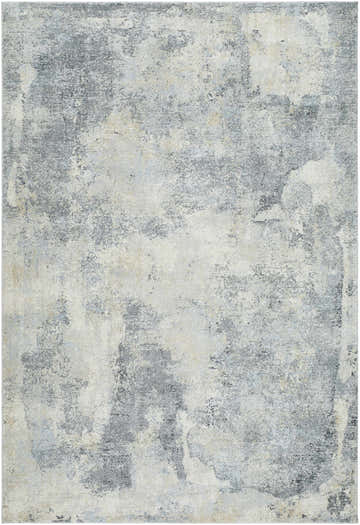 Close-up of the Adsila Teal Blue rug, a contemporary design with gray, light gray, and pale blue hues. Luxe texture. Design-Rectangle-679