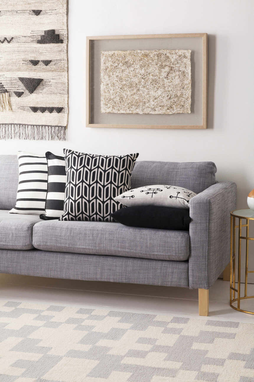 Proberta Black&White Striped Throw Pillow - Clearance