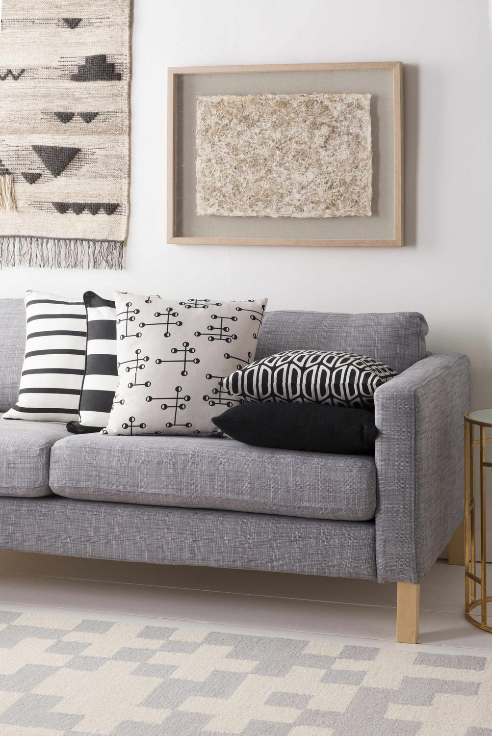 Proberta Black&White Striped Throw Pillow - Clearance