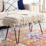 Tugbong Boho Fringe Knit Bench - Clearance
