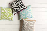 Hawkinge Gray Zebra Pattern Throw Pillow - Clearance