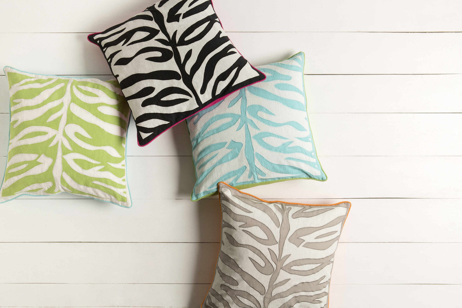 Hawkinge Gray Zebra Pattern Throw Pillow - Clearance
