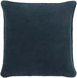 Victor Dark Blue Square Throw Pillow - Clearance