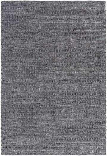 Close-up of the charcoal Warrendale Area Rug. Hand woven, natural fibers, contemporary style, and subtle texture. Design-Rectangle-576