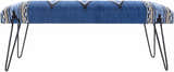 Wesselsbron Navy Striped Upholstered Bench