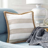 Kuri Beige Striped Lumbar Pillow - Clearance