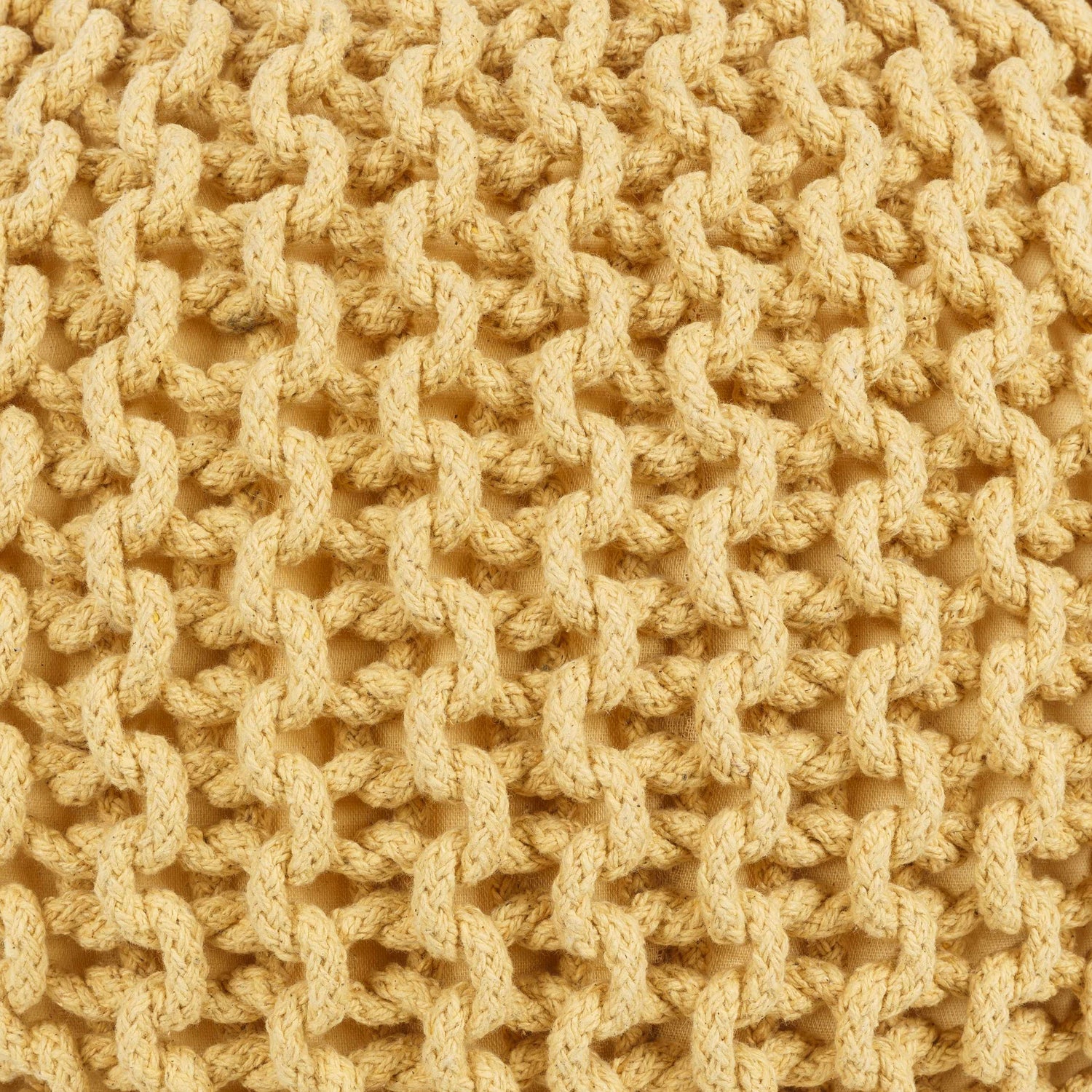 Yablanitsa Orange Knitted Pouf