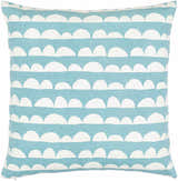 Zastron Sky Blue Waves Throw Pillow - Clearance