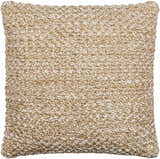 Delin Beige Quilted Texture Cottage Polyester Accent Pillow - Clearance