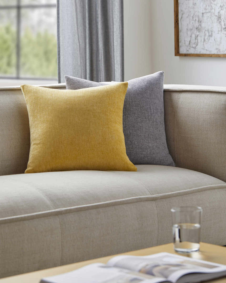 Zihna Sunshine Yellow Throw Pillow - Clearance